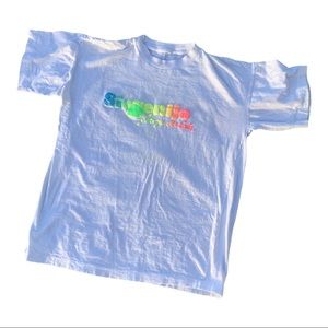 Vintage Rainbow Brite Neon Slovenija white tee shirt